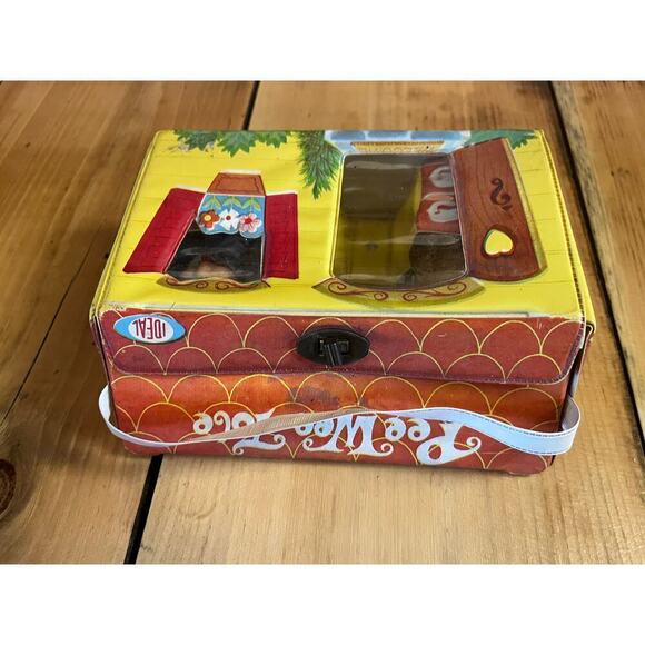 VTG 1966 Ideal Peewee doll tote house w/ 2 Uneeda Peewee dolls. Girl & Boy - Picture 6 of 10